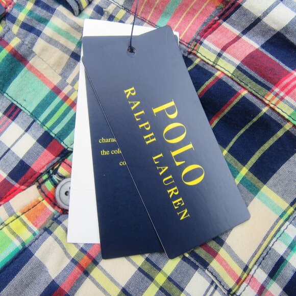 Polo Ralph Lauren Patchwork Madras Chino Shorts Classic Fit 9" Mens Size 33 NEW - Picture 12 of 15
